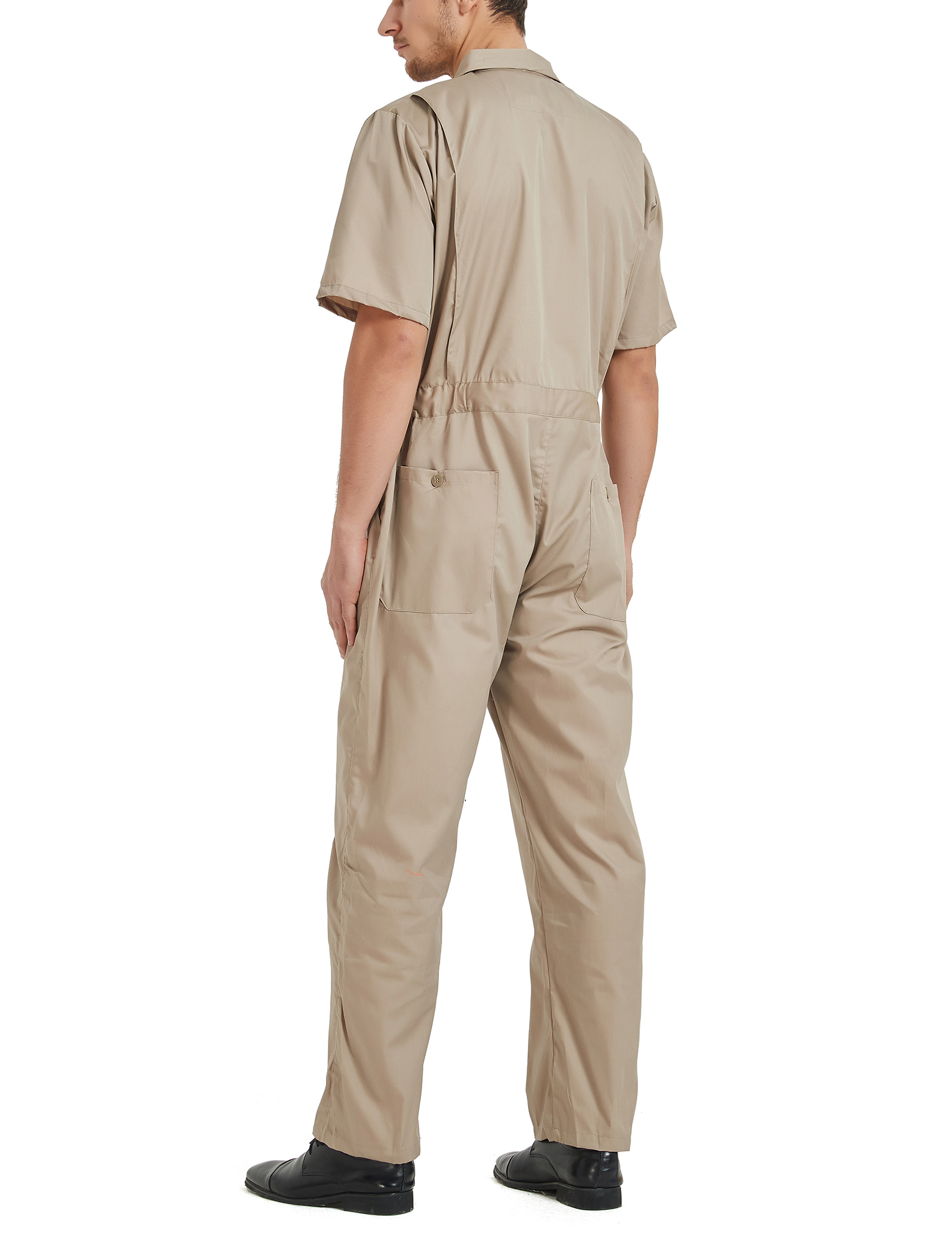 TopTie Men's Coverall Overall Mechanic Work Jumpsuit Short Long Sleeve