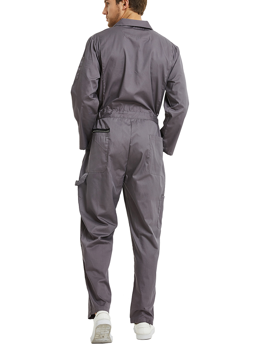 TopTie Men's Coverall Overall Mechanic Work Jumpsuit Short Long Sleeve