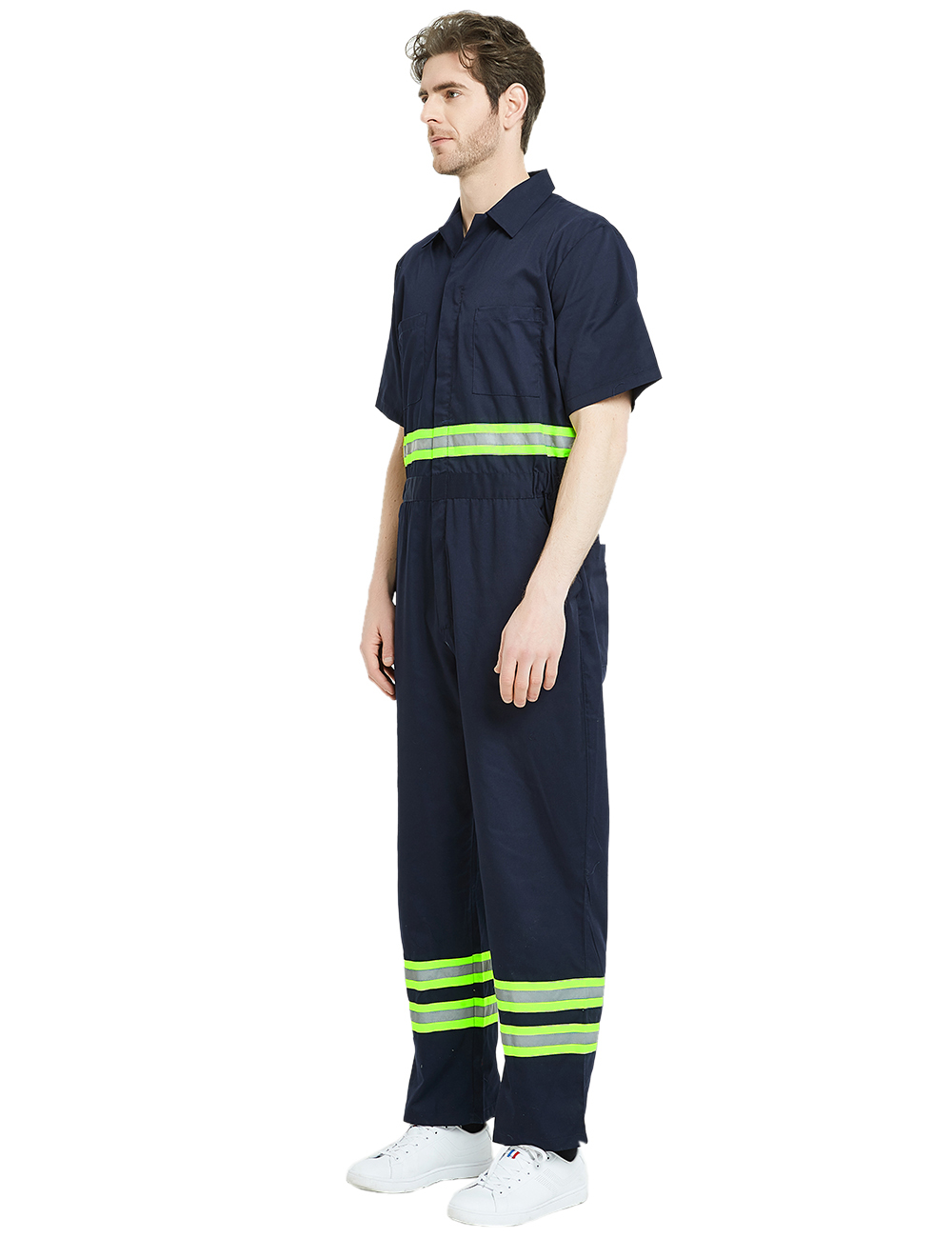 TopTie Men's Coverall Overall Mechanic Work Jumpsuit Short Long Sleeve