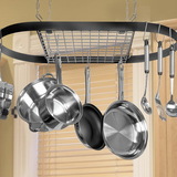 Classicor 12021 Wrought Iron Oval Pot Rack - Black Classicor 12021 Wrought Iron Oval Pot Rack - Black