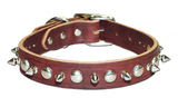 1-Ply Spiked & Studded Latigo Collar(1/2" RG Collar) 1-Ply Spiked & Studded Latigo Collar(1/2" RG Collar)