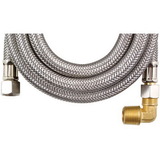 MK472B Braided Stainless Steel Dishwasher Connectors with Elbow (72") MK472B Braided Stainless Steel Dishwasher Connectors with Elbow (72")
