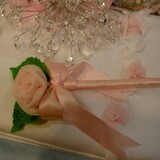 Simply Charming GP443 Pink chiffon rose guest sign pen Simply Charming GP443 Pink chiffon rose guest sign pen