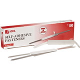 Acco Economy Self-Adhesive Fasteners, 2.75" Length - 100 / Box - Silver, Price/BX Acco Economy Self-Adhesive Fasteners, 2.75" Length - 100 / Box - Silver, Price/BX