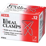 Acco Ideal Butterfly Clamp, Large - 12 / Box - Silver, Price/BX Acco Ideal Butterfly Clamp, Large - 12 / Box - Silver, Price/BX