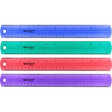 Westcott 12in Ruler, 12" Length 1" Width - 1/16 Graduations - Metric, Imperial Measuring System - Plastic - 1 Each - Assorted, Price/EA Westcott 12in Ruler, 12" Length 1" Width - 1/16 Graduations - Metric, Imperial Measuring System - Plastic - 1 Each - Assorted, Price/EA