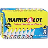 Avery Marks-A-Lot Whiteboard Marker, Chisel Marker Point Style - Assorted Ink - 8 Set, Price/ST Avery Marks-A-Lot Whiteboard Marker, Chisel Marker Point Style - Assorted Ink - 8 Set, Price/ST