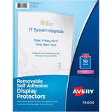 Avery Removable Self Adhesive Display Protector, Letter 8.5" x 11" - Polypropylene - 10 / Pack - Clear, Price/PK Avery Removable Self Adhesive Display Protector, Letter 8.5" x 11" - Polypropylene - 10 / Pack - Clear, Price/PK