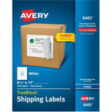 Avery Mailing Label, 8.5" Width x 11" Length - 1/Sheet - Permanent - 100 / Box - Bright White, Price/BX Avery Mailing Label, 8.5" Width x 11" Length - 1/Sheet - Permanent - 100 / Box - Bright White, Price/BX