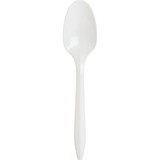 Genuine Joe Medium Weight Spoon, 1000 / Carton - Polypropylene - White, Price/CT Genuine Joe Medium Weight Spoon, 1000 / Carton - Polypropylene - White, Price/CT