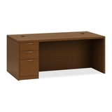 HON Valido 11500 Series Rectangular Top Left Pedestal Desk, 72" Width x 36" Depth x 29.5" Height - Single Pedestal on Left Side - Particleboard, Wood - Cherry Top, Price/EA HON Valido 11500 Series Rectangular Top Left Pedestal Desk, 72" Width x 36" Depth x 29.5" Height - Single Pedestal on Left Side - Particleboard, Wood - Cherry Top, Price/EA