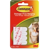 Command 11965110 Adhesive Poster Strip, Removable - 12 / Pack - White, Price/PK Command 11965110 Adhesive Poster Strip, Removable - 12 / Pack - White, Price/PK