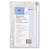 Sparco Hole Punched Ring Binder Pockets, 6" x 9.5" - Vinyl - 1 Each - Clear, Price/EA Sparco Hole Punched Ring Binder Pockets, 6" x 9.5" - Vinyl - 1 Each - Clear, Price/EA