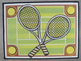 Fluorescent Tennis Rug Fluorescent Tennis Rug