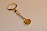 Gold Tennis Racquet w/ Ball Key Ring Gold Tennis Racquet w/ Ball Key Ring