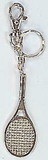 Gold Plate Racquet Key Ring Gold Plate Racquet Key Ring