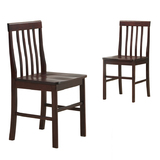 Walker Edison CHWN2ES Solid Wood Dining Chairs - Espresso (Set of 2) Walker Edison CHWN2ES Solid Wood Dining Chairs - Espresso (Set of 2)