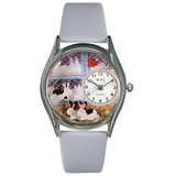 Whimsical Watches Bunnies Silver Watch Whimsical Watches Bunnies Silver Watch