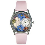 Whimsical Watches White Cat Silver Watch Whimsical Watches White Cat Silver Watch