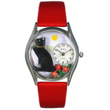 Whimsical Watches Basking Cat Silver Watch Whimsical Watches Basking Cat Silver Watch