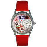 Whimsical Watches Coffee Time Silver Watch Whimsical Watches Coffee Time Silver Watch
