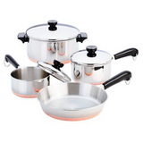 REVERE 1042262 Copper Clad 7-pc Cookware Set REVERE 1042262 Copper Clad 7-pc Cookware Set