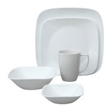 CORELLE 1088664 Square Pure White 30-pc Set CORELLE 1088664 Square Pure White 30-pc Set